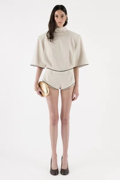 Arakii T-shirt Playsuit In Sand