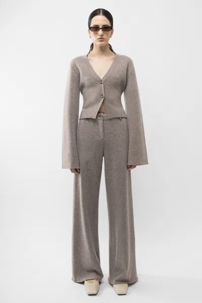 Arakii Tight Waist Cardigan In Gray