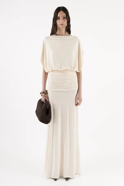 Arakii Tight Waist Gown In White