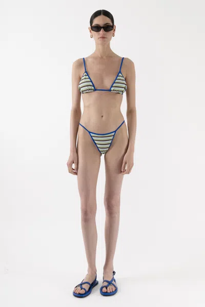Arakii Triangle Bikini Top In Green