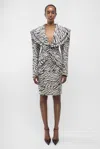 Arakii Twin Collar Blazer In Animal Print