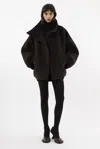 Arakii Voluminous Wool Jacket In Brown