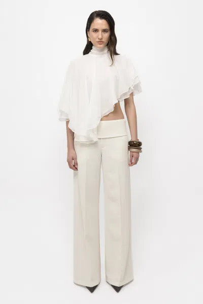 Arakii Waist Edge Pants In White