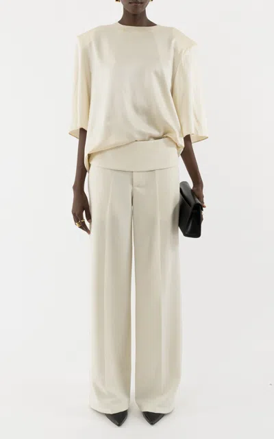 Arakii Waist Edge Wide-leg Pants Exclusive In White