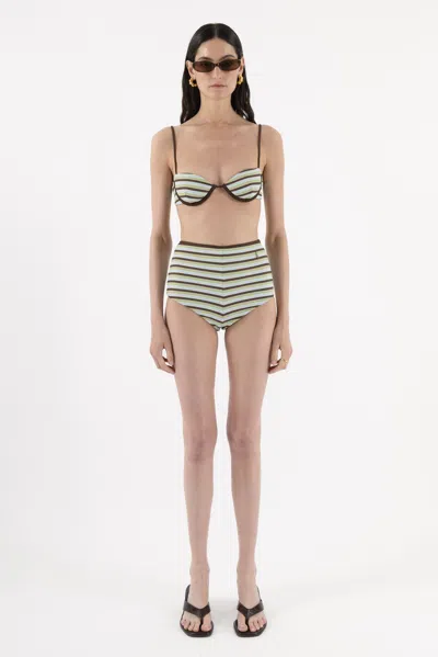 Arakii Wired Bikini Top In Green