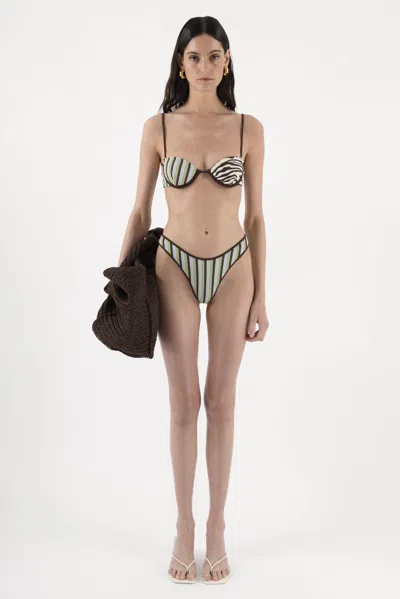 Arakii Wired Bikini Top In Multi