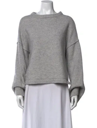 Pre-owned Arakii Wool Crew Neck Sweater In Gray