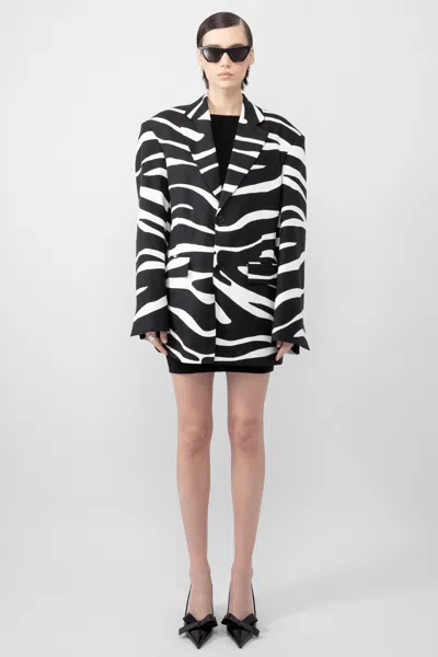 Arakii Zebra Blazer In Multi