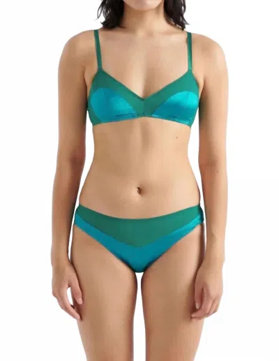 Araks Aaron Mid-rise Panty In Peacock (blue/green)