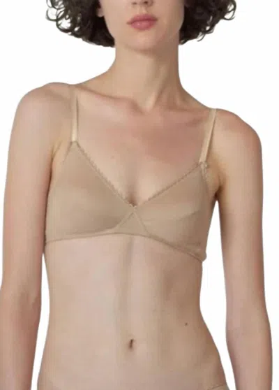 Araks Antonia Cotton Bralette In Nude In Brown