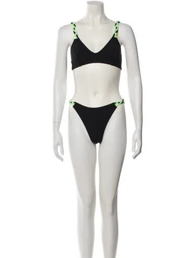 Pre-owned Araks Braided Accents Bikini In Multi