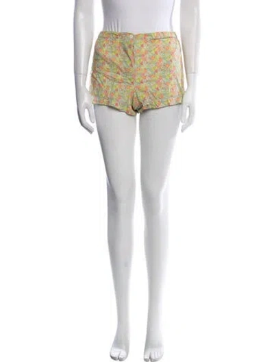 Pre-owned Araks Floral Print Embroidered Accent Pajamas In White