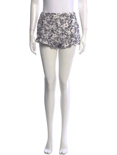 Pre-owned Araks Floral Print Mini Shorts In Purple