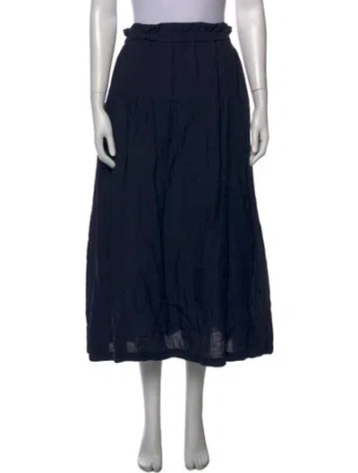 Pre-owned Araks Linen Long Skirt In Blue