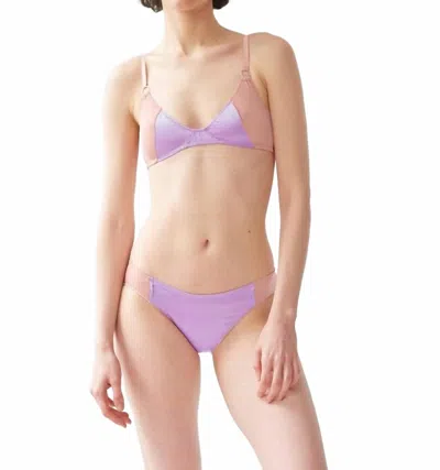 Araks Mid-rise Cotton Yahvi Panty In Dove Grey In Purple