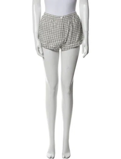 Pre-owned Araks Plaid Print Mini Shorts In Multi