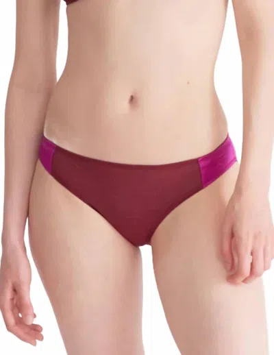 Araks Saffi Mid Rise Panty In Amaranth In Brown