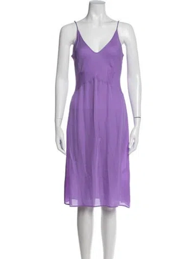 Pre-owned Araks Silk Midi Length Dress In Purple
