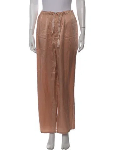 Pre-owned Araks Silk Wide Leg Pants In Neutrals