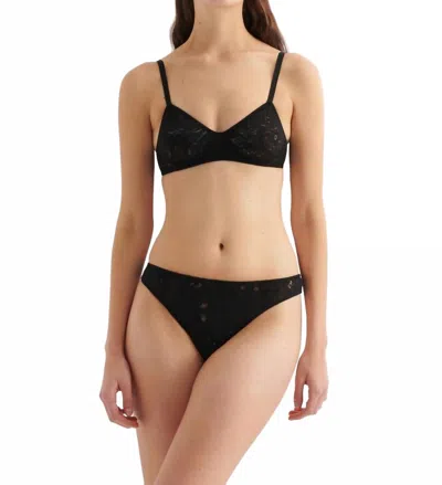 Araks Tine Lace Thong In Black