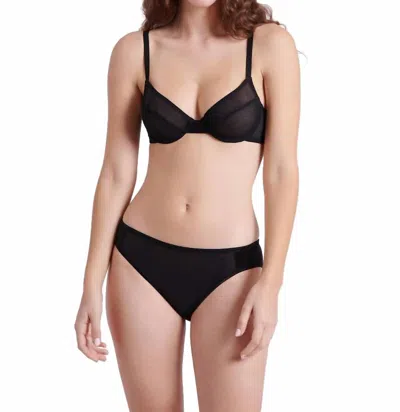 Araks Tove Mid-rise Mesh Panty In Black In Animal Print