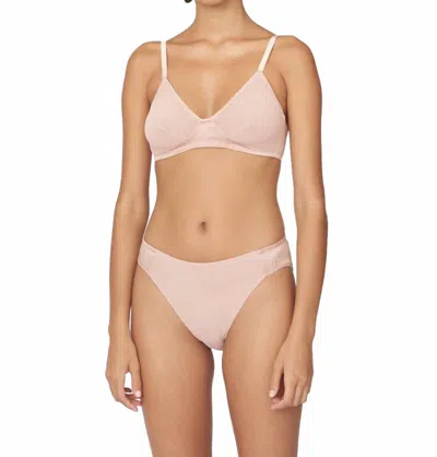 Araks Tove Mid-rise Mesh Panty In Buff In Pink