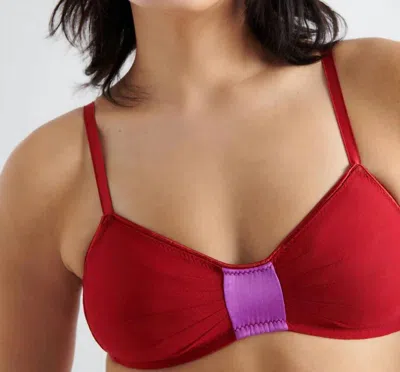 Araks Uma Semi-sheer Bralette In Ruby In Red