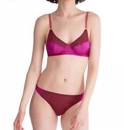 Araks Willow Semi-sheer Bralette In Amaranth In Multi