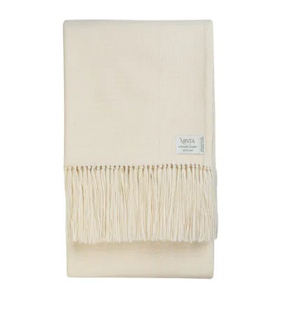 Araminta Campbell Alpaca-blend Willow Throw In White