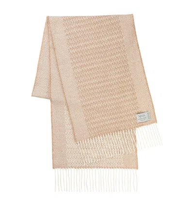 Araminta Campbell Alpaca-blend Harvest Grain Scarf In Brown
