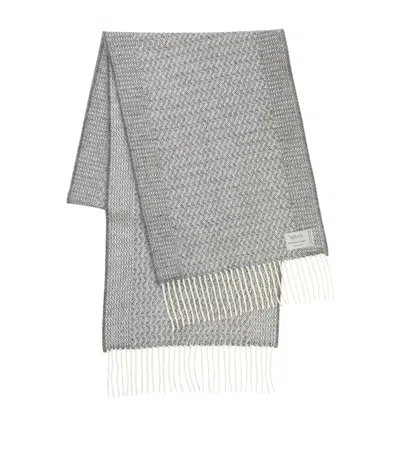 Araminta Campbell Alpaca-blend Rippling Barley Scarf In Grey