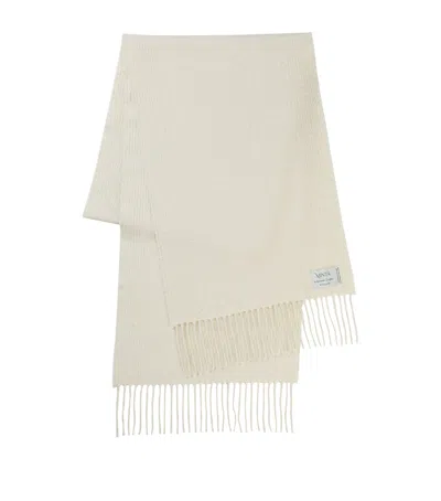 Araminta Campbell Alpaca-blend Rippling Barley Scarf In White