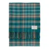 Araminta Campbell Ltd West Coast Waters Lambswool Throw Turquoise In Blue