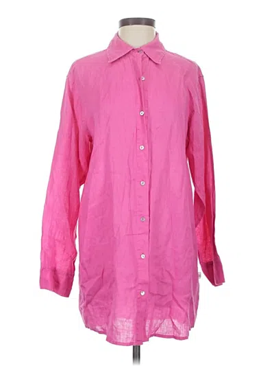 Pre-owned Araminta James 3/4 Sleeve Button Down Shirt In Pink