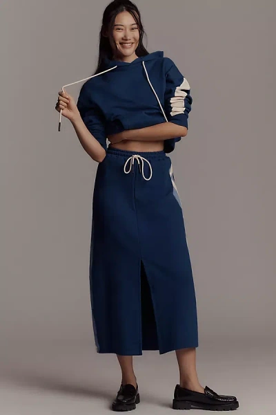 Araminta James Alyx Maxi Sweat Skirt In Blue