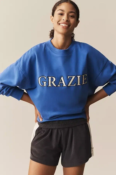 Araminta James Grazie Long-sleeve Sweatshirt In Blue