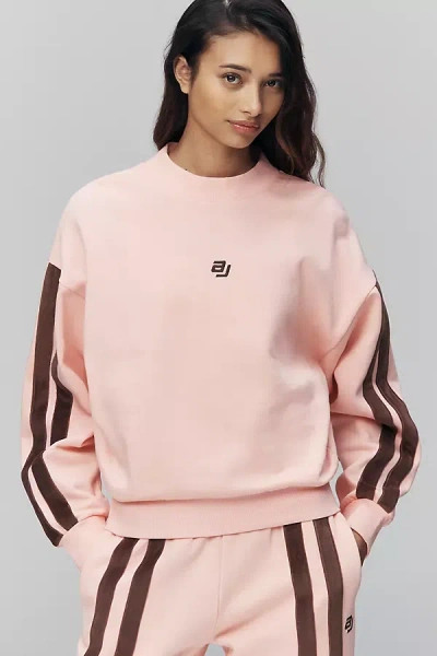 Araminta James High-neck Logo Sweater In Pink