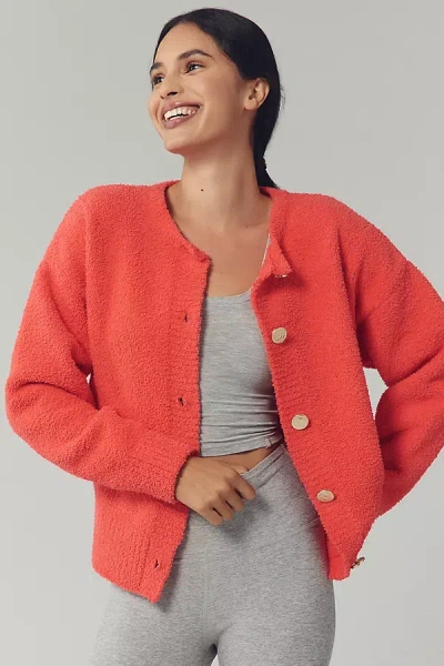 Araminta James Long-sleeve Cardigan Sweater In Red