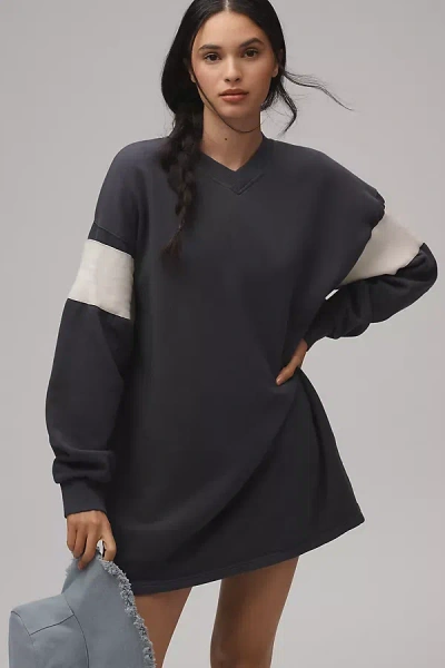 Araminta James Long-sleeve V-neck Fleece Mini Dress