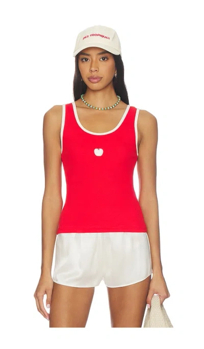 Araminta James Manzana Rib Tank In Red