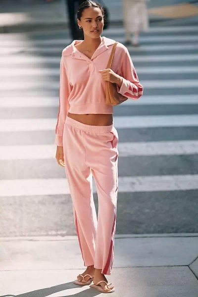 Araminta James Mara Velour Pants In Pink