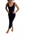Araminta James Margot Midi Dress In Midnight In Black