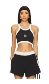 Araminta James Monogram Cropped Tank In Noir Unique