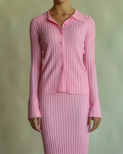 Araminta James Moon Rise Knit Top In Peony In Red