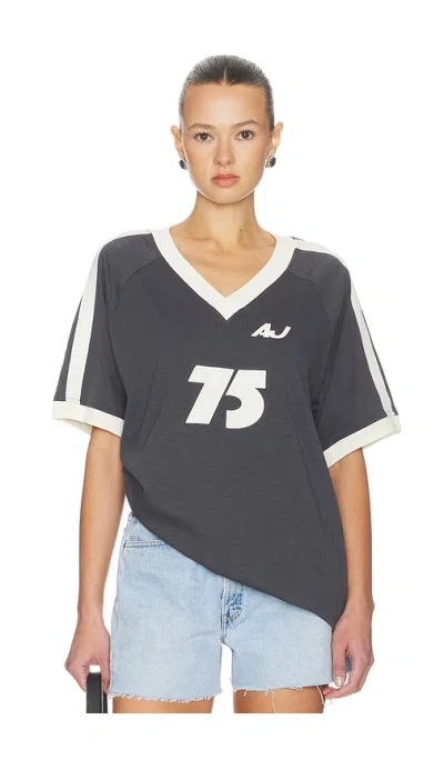 Araminta James Motor Slub Tee In Gray