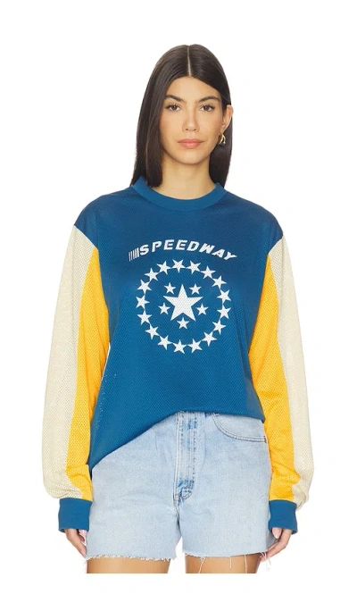 Araminta James Speedway Long Sleeve Tee In Blue