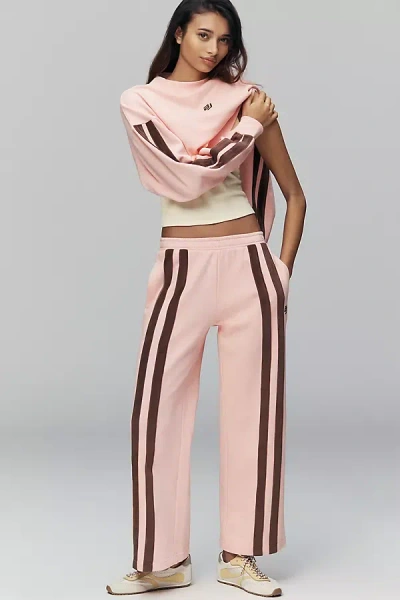 Araminta James Striped Logo Track Pants In Pink