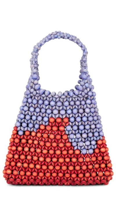 Aranaz Drip Handbag In Cool Blue & Coral