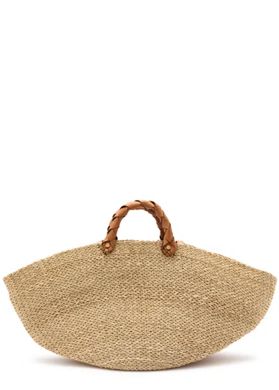 Aranaz Market Large Raffia Top Handle Bag In Natural