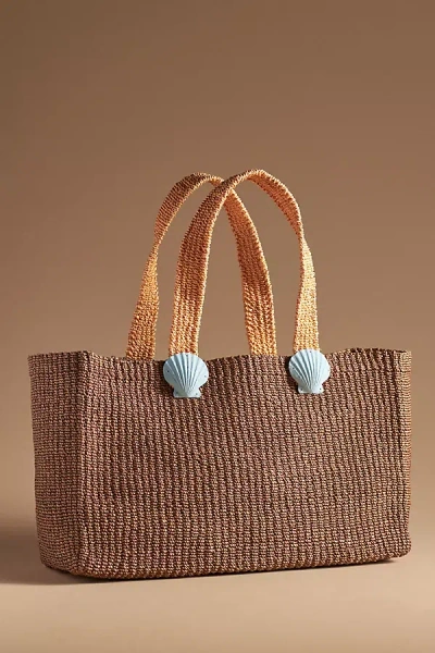 Aranaz Scallop Tote In Brown